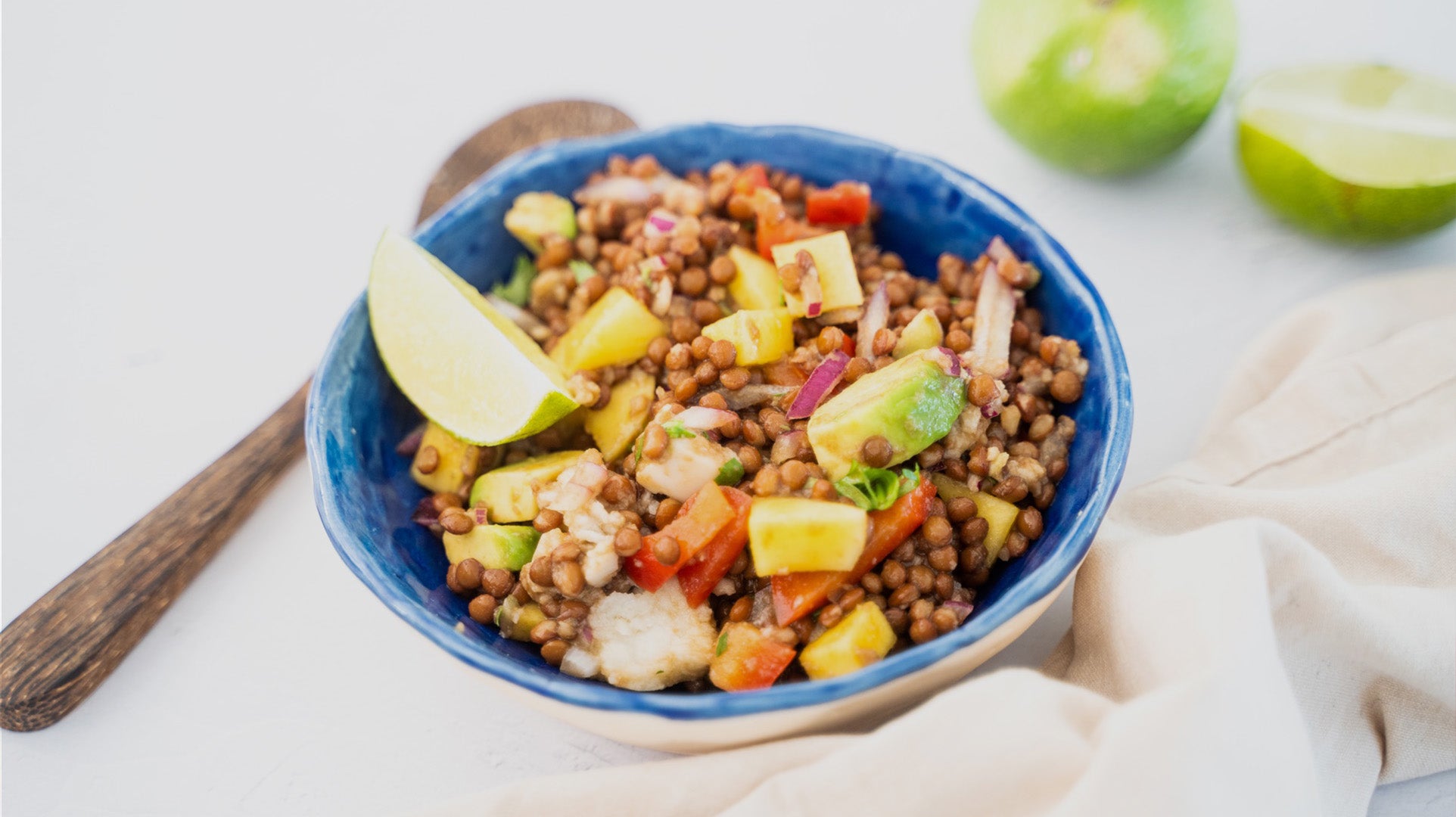 Linsensalat mit Mango