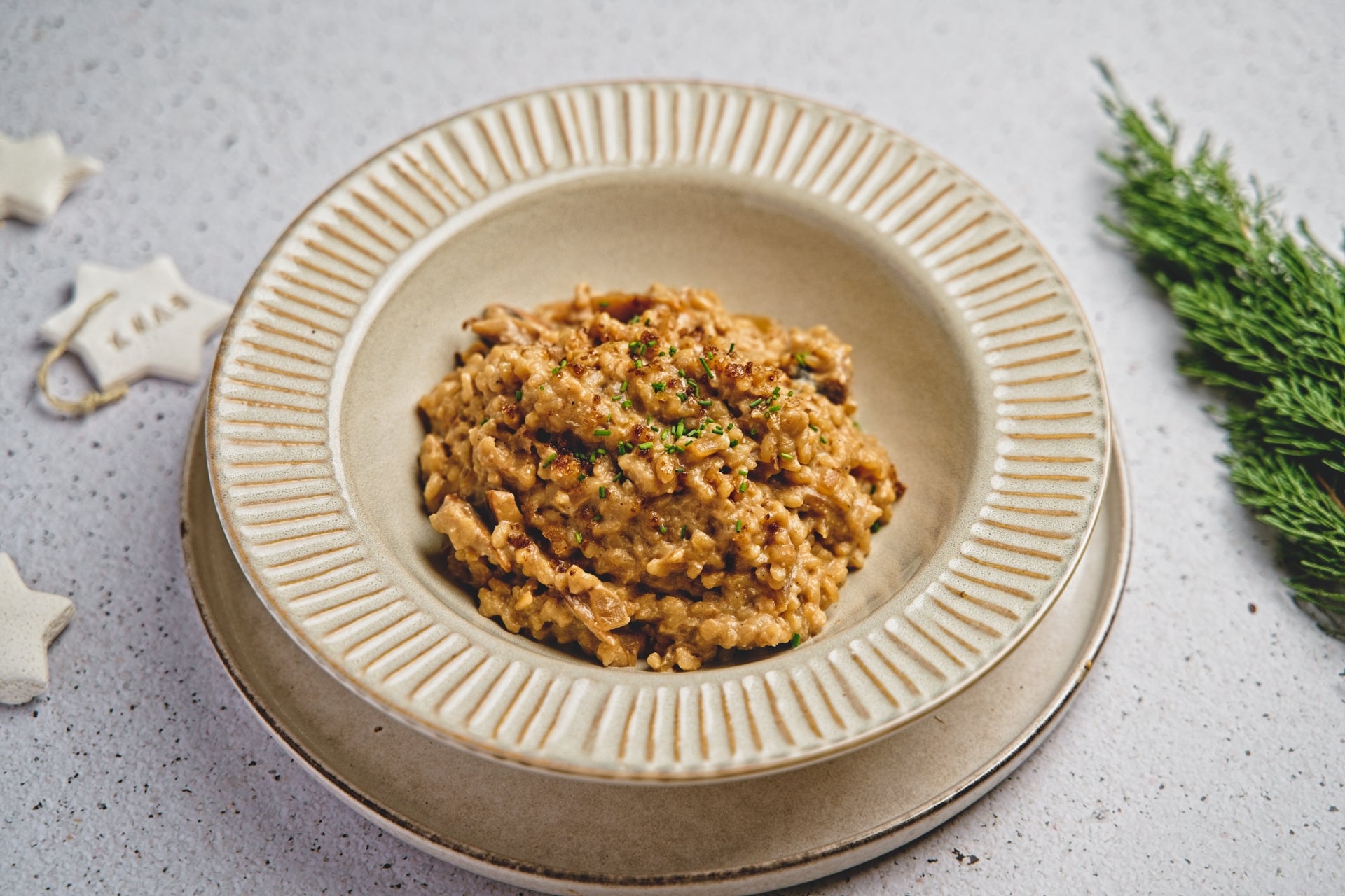 Pilzrisotto vegan