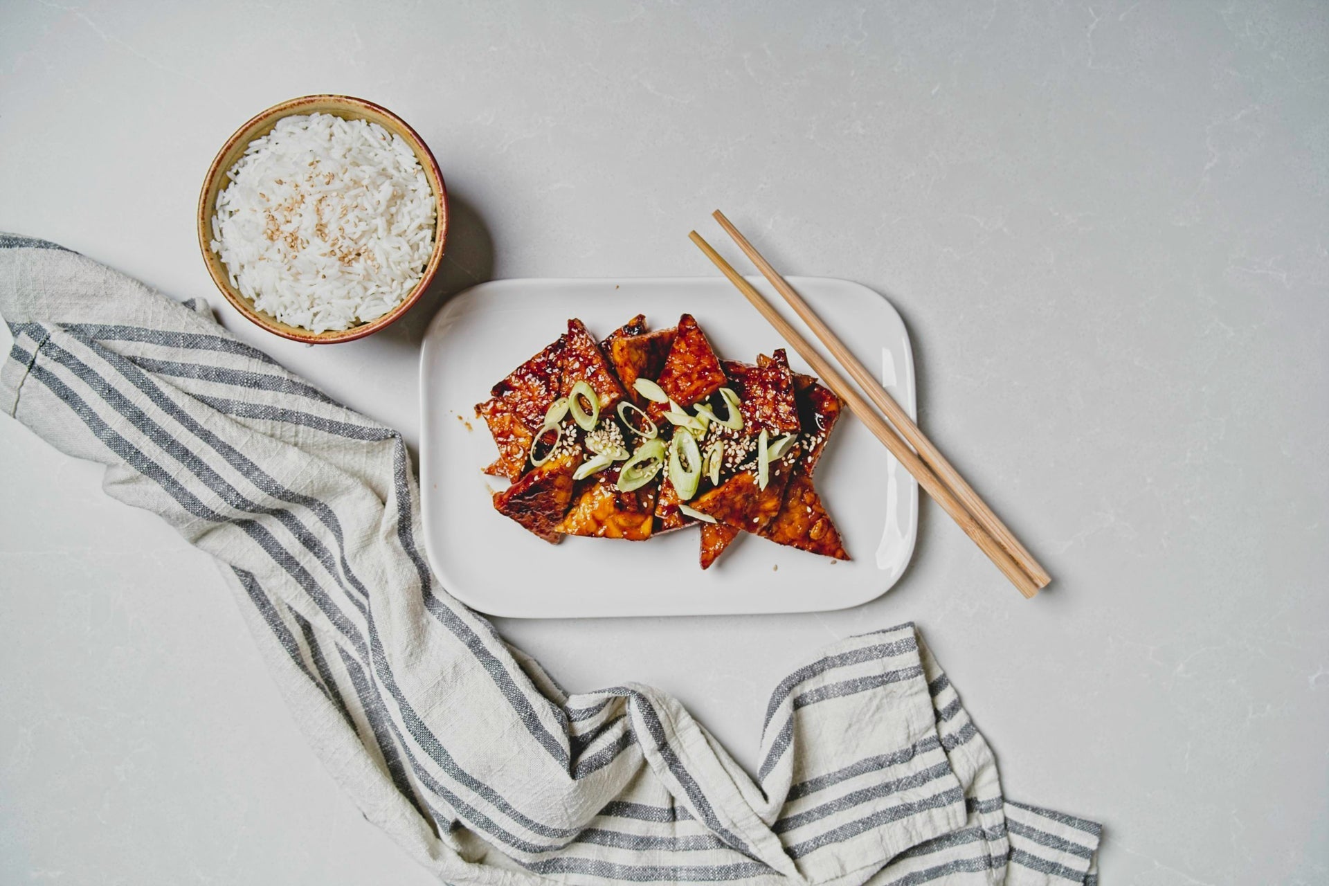 Tempeh Rezept mit Teriyaki Sauce