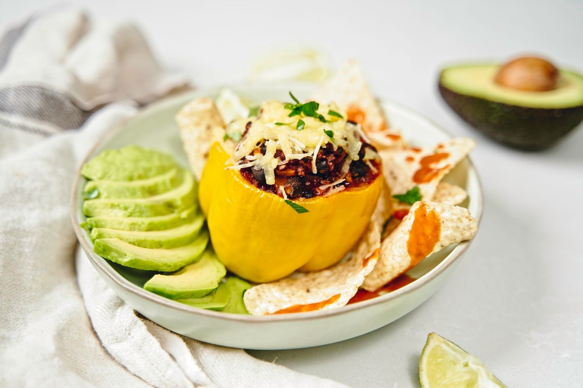 Vegane gefüllte Paprika