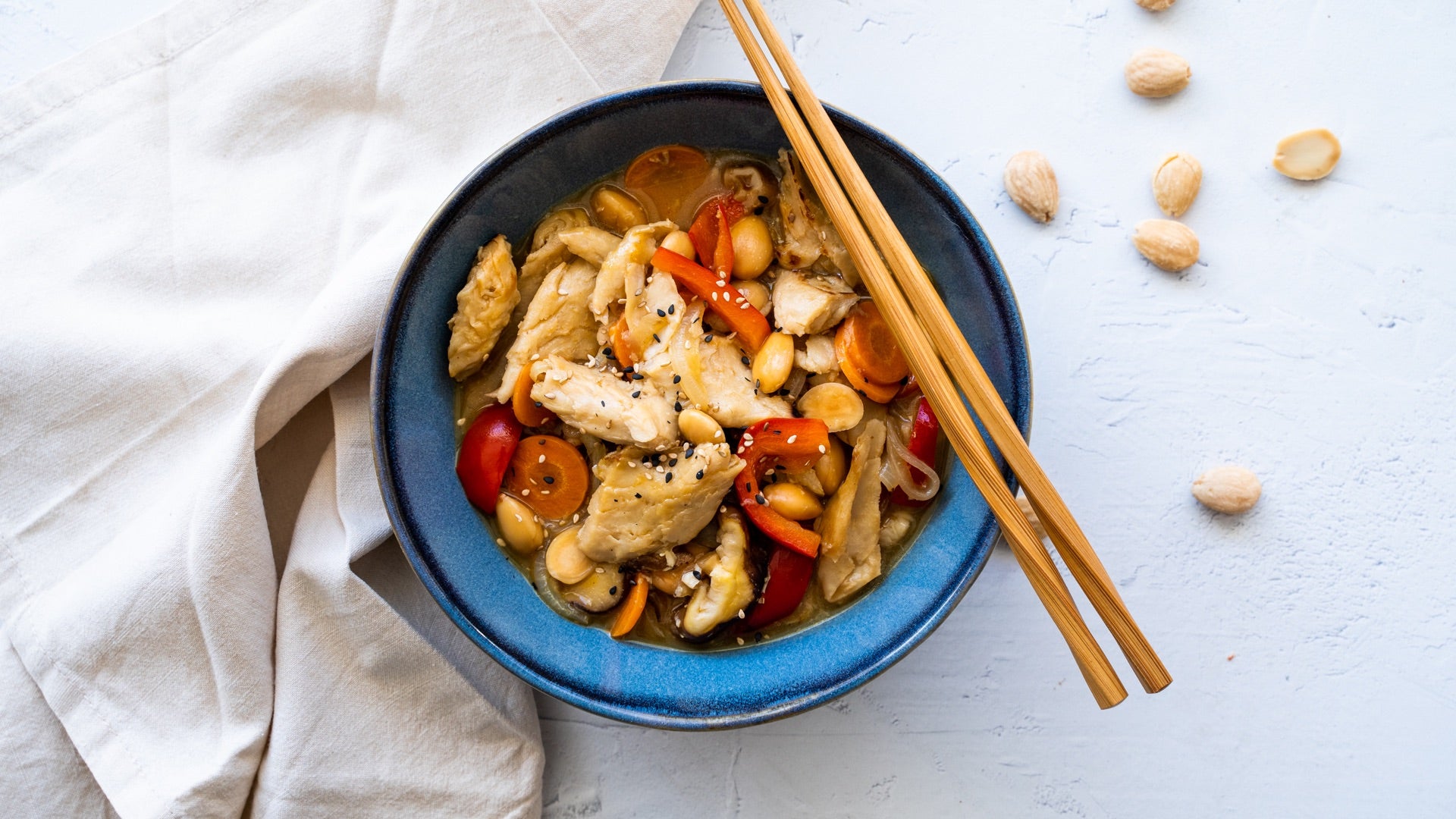 Rezept Veganes Hähnchen mit Mandeln