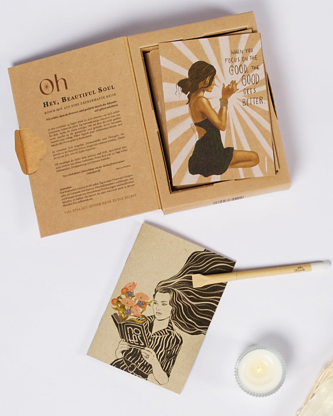 Mindful Adventskalender in der Verpackung mit Samenstift