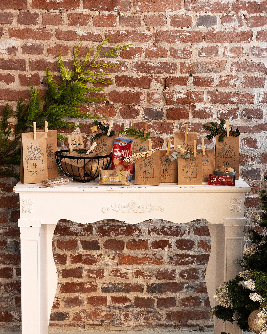 Adventskalender mit Süßigkeiten vegan