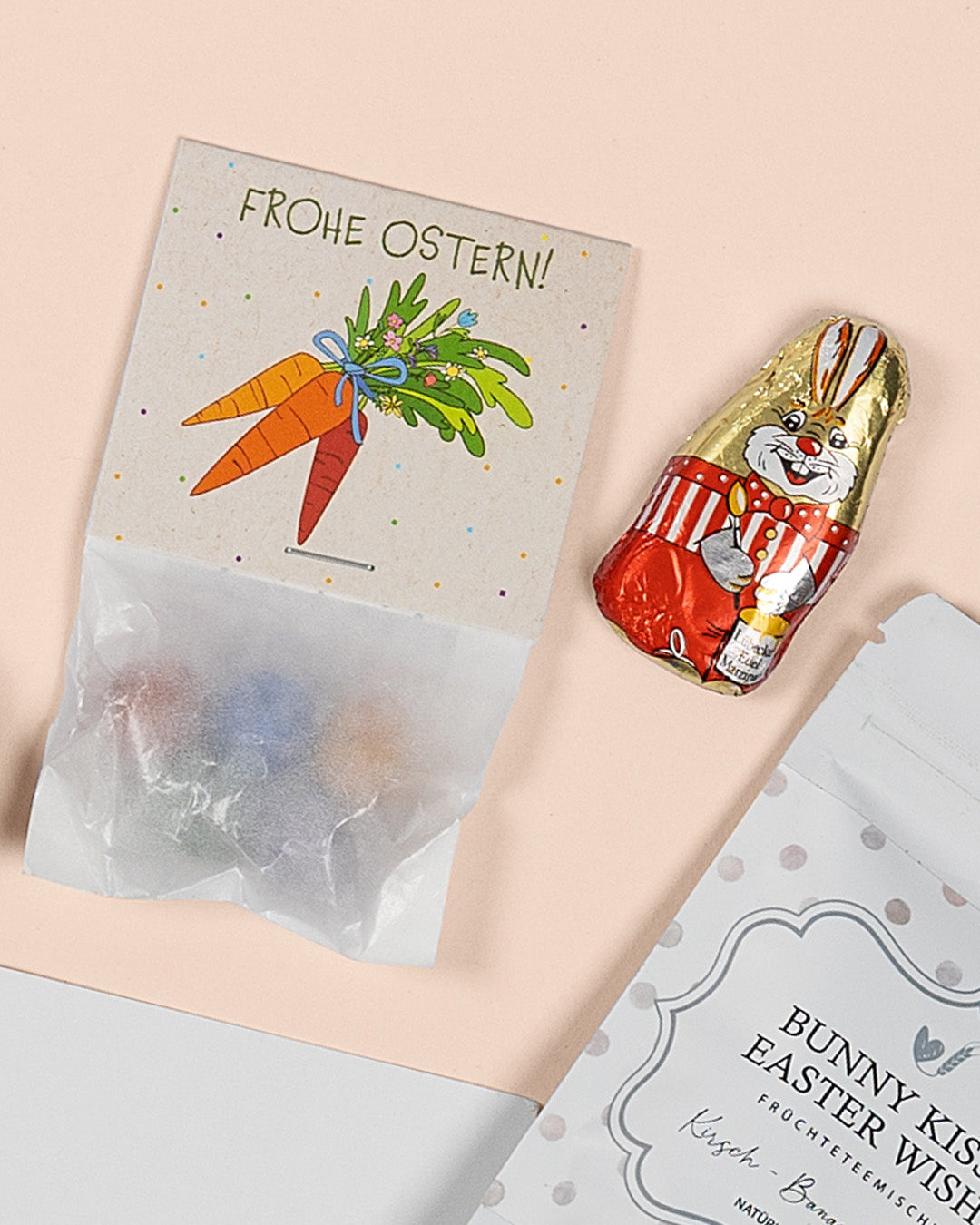 Geschenktuete Ostern mit Blumenmurmeln
