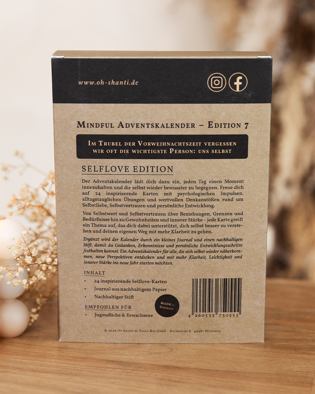 Mindful Adventskalender 2026  –  Selflove Edition